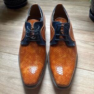 UV Signature Mens Shoe Brown Blue Sz 10.5